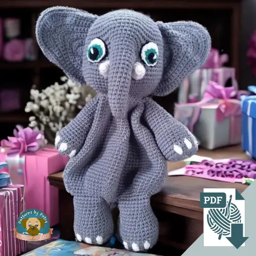 Ellie the crochet elephant lovey pattern
